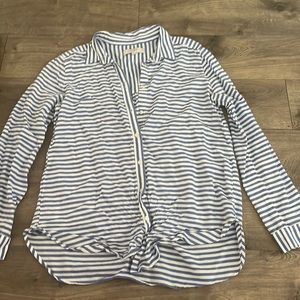 Loft Blue and White Button Down size M